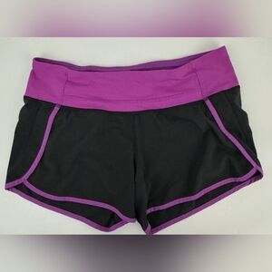 lululemon athletica Black and Purple Athletic Shorts
